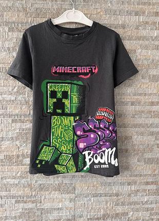 Футболка кріпер 🧨 майнкрафт minecraft 6-7 років, 122 см графіті
