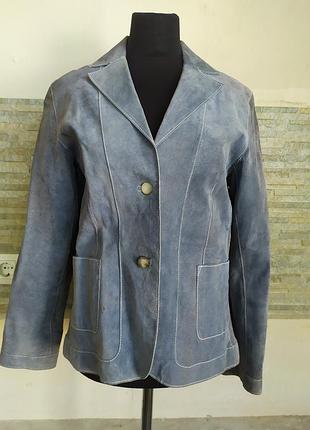 Кожаный пиджак жакет