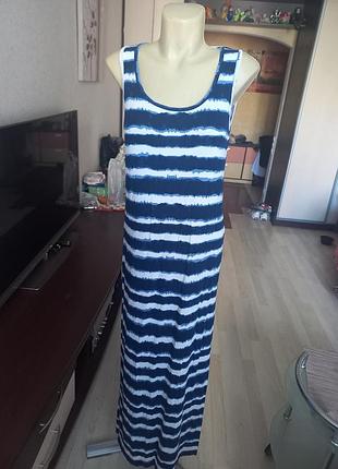 Красивое комфортное трикотажное  платье сарафан макси,  14/ 48 размер, tu.