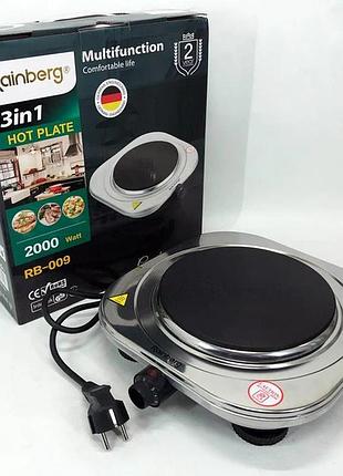 Электроплита бытовая электрическая rainberg rb-009 | переносная