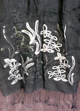 Палантин шарф с паетками