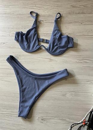 Купальник роздільний у корсетному стилі, купальник з кісточками