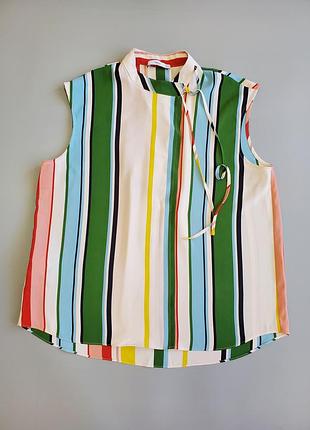 Блузка в разноцветную полоску mango