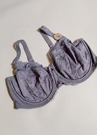 Роскошный лавандовый бюстгальтер с кружевом и вышивкой