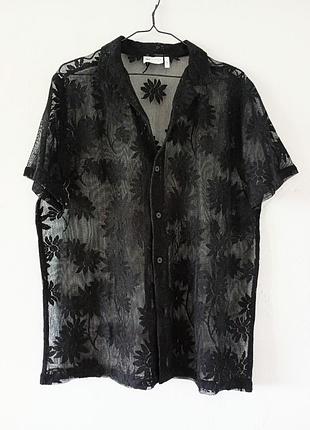 Рубашка из прозрачной ткани