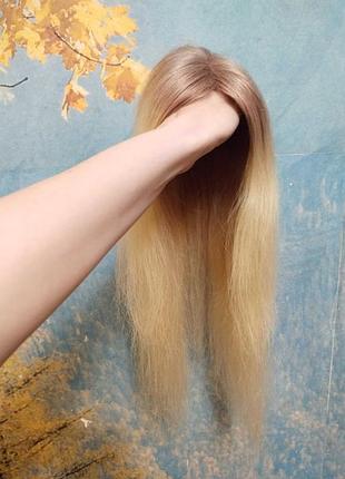 Накладка, топпер блонд для загущения волос, для жидких волос