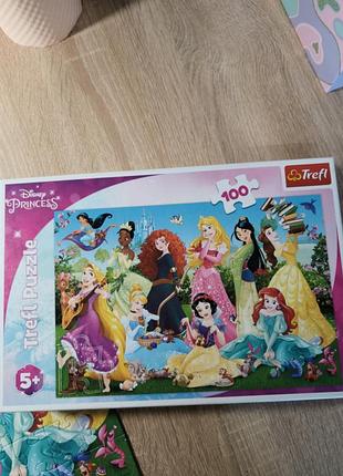 Пазлы с принцессами и на 100 шт