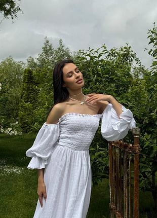 Сукня жіноча довга міді літня повсякденна гарна на літо біла жовта рожева чорна коричнева легка батал