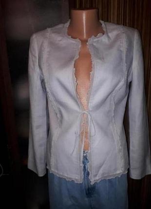 Новый невероятно красивый льняной пиджак жакет monsoon 100% лен