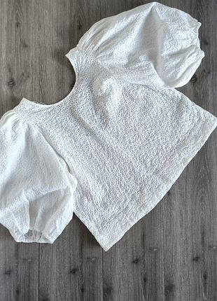 Блуза сорочка zara біла прошва