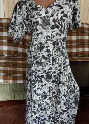 Платье-халат (длинное) р.52