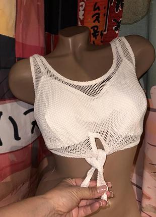 Топ топік майка сітка білий h&m 12/42