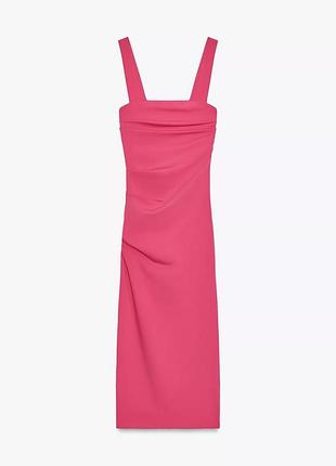 Рожева міді сукня жіноча zara new