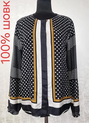 Шелковая блуза с оригинальным принтом