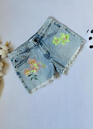 💙 джинсові шорти m&s 8-9 років