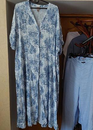 Брендовое,вискозное платье халат от h&m