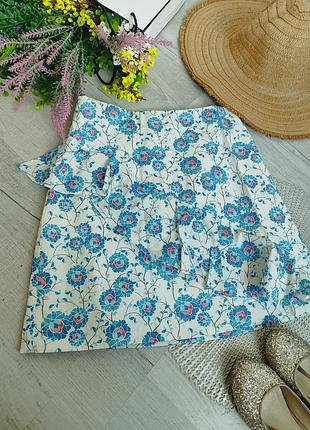 Фірмова літня спідниця міні із оригінальним малюнком