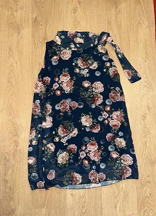 Сукня туніка в квітковий принт