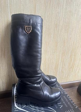 Шкіряні зимові чоботи