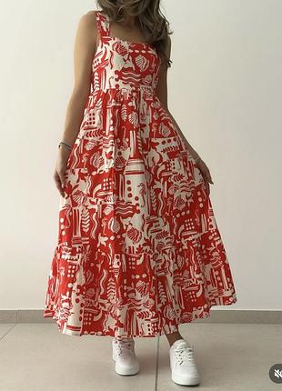 New look льняной летний сарафан xl -xxl размер 20