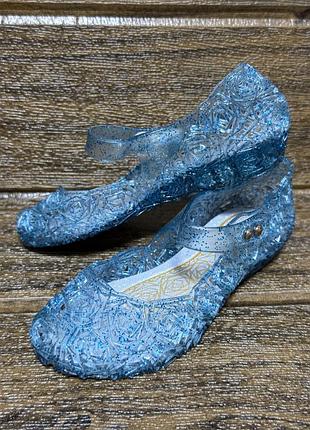 Резиновые туфельки эльзы 25 размер (15,5 см стелька) для пляжа в бассейн детские сандалии босоножки