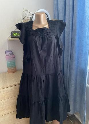 Чорна сукня лен х/б