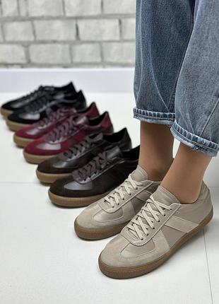 Кеды натуральная замша/кожа