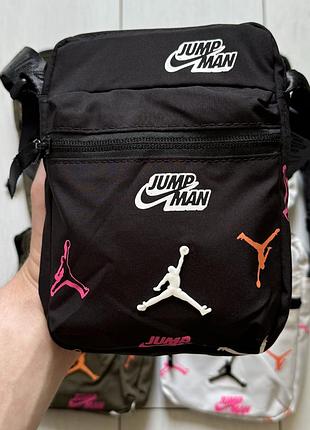 Сумка через плече jordan monogram у 3 кольорах(чорний, білий, хакі).