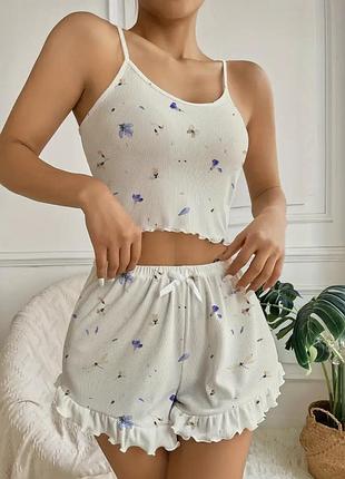 Літня жіноча піжама ( шорти+майка)