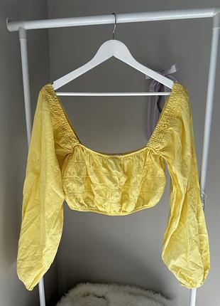 Натуральний топ bershka блузка блуза
