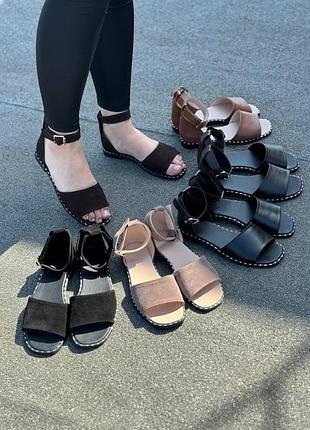 Босоножки женские натуральная кожа и замша