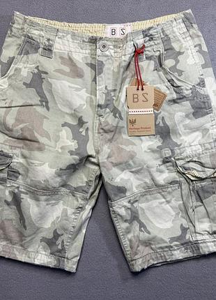Bs heritage product 1972 милитари карго трекинговые шорты размер м