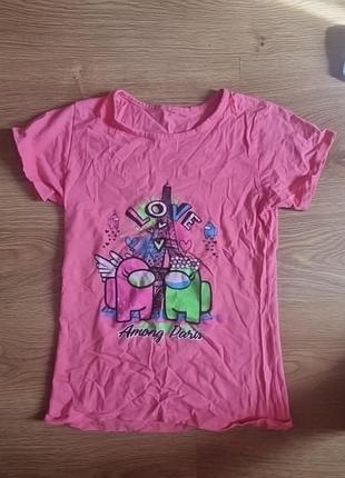 Розовая футболка для девочки