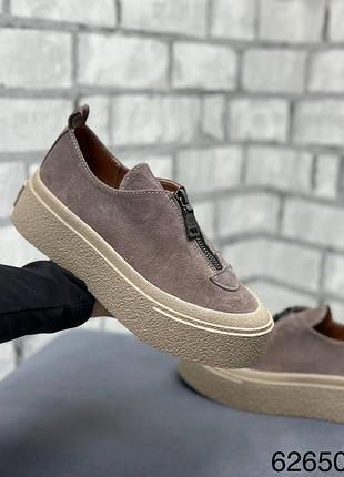 Кеди натуральна замша