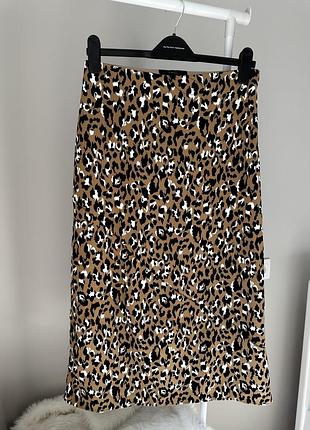 Юбка леопардовий принт спідниця леопардова
