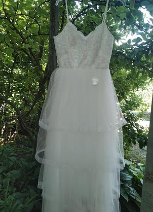 Элегантное новое свадебное платье английского бренда chi chi london l93912 макси с бирками