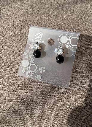 Набор из двух пар серёжек пусетов от lancadier комплект серьги гвоздики с кристаллами swarovski