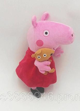 М’яка іграшка peppa pig з ведмедиком