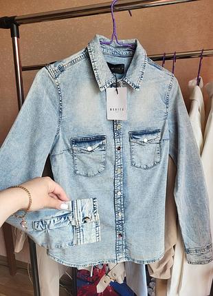 Джинсова жіноча сорочка mohito
