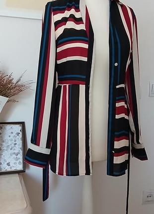 Новая необычная блузка, полосатый принт, lipsy лондонандр 8