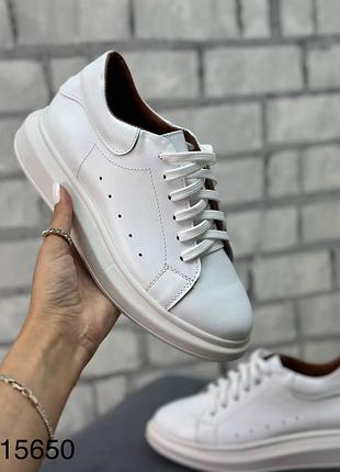 Кеди жіночі натуральна шкіра