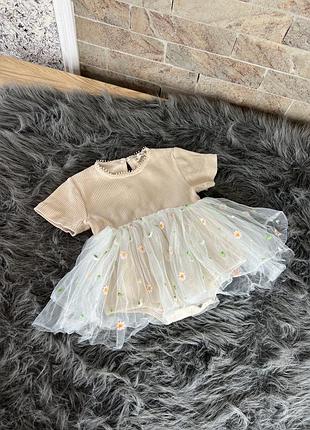 Боді сукня в квіти