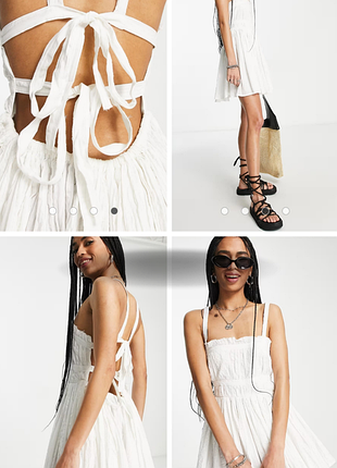 Офигезное белое платье со стильной спинкой