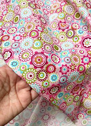 100% хлопковая ткань с абстрактным  принтом розовая  , (40×50 см)