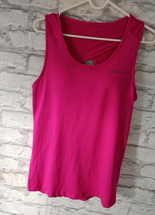 Спортивная малиновая майка с лифом вставки л/12