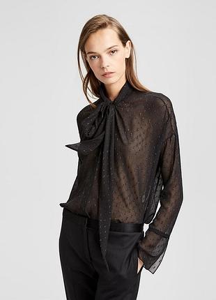 Дизайнерська блуза шовк з бантом р. s theory