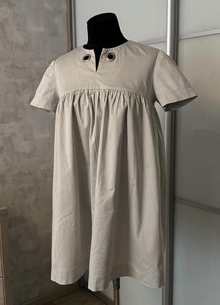 Сукня котонова міні з коротким рукавом