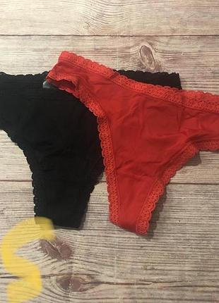 Набір трусів танга  h&m xs,s,m