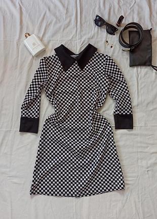 Платье в клетку винтаж элегантный ретро стиль