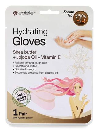 Зволожуючі рукавички epielle з маслом ши, маслом жожоба і вітамін e, usa